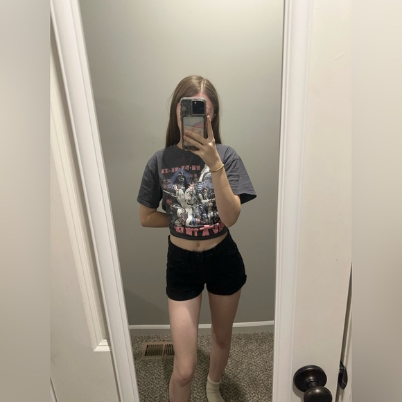 Kancan Black Denim Shorts. - Picture 1 of 3